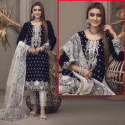 Black & White Embroidered Suit