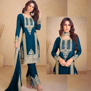 Panel Style Embroidered Suit