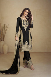 Panel Style Embroidered Suit