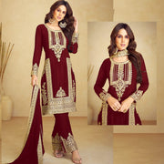 Panel Style Embroidered Suit