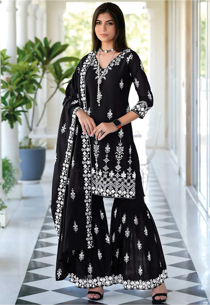 Dhaka Style Embroidered Dress